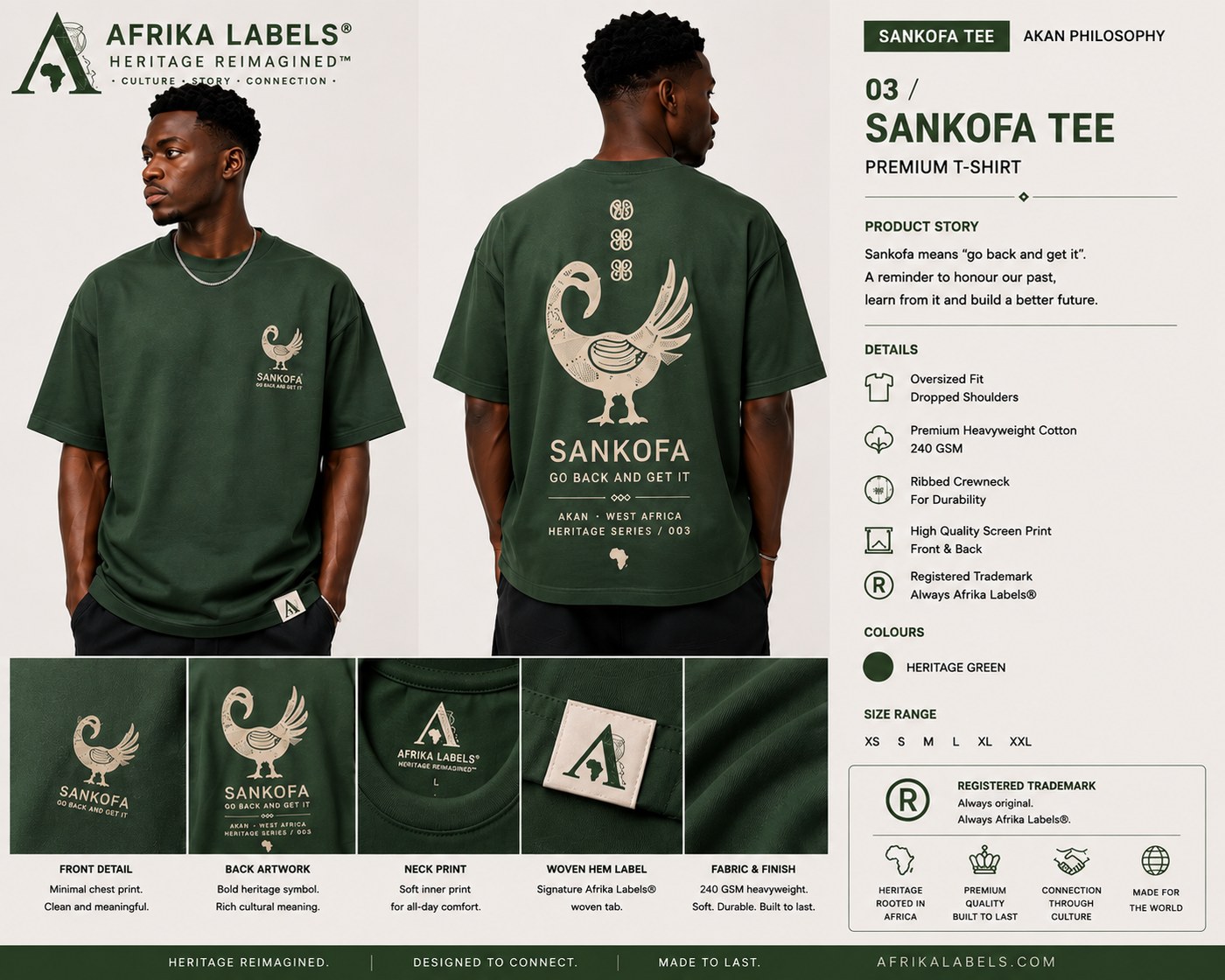 Sankofa Tee garment design view