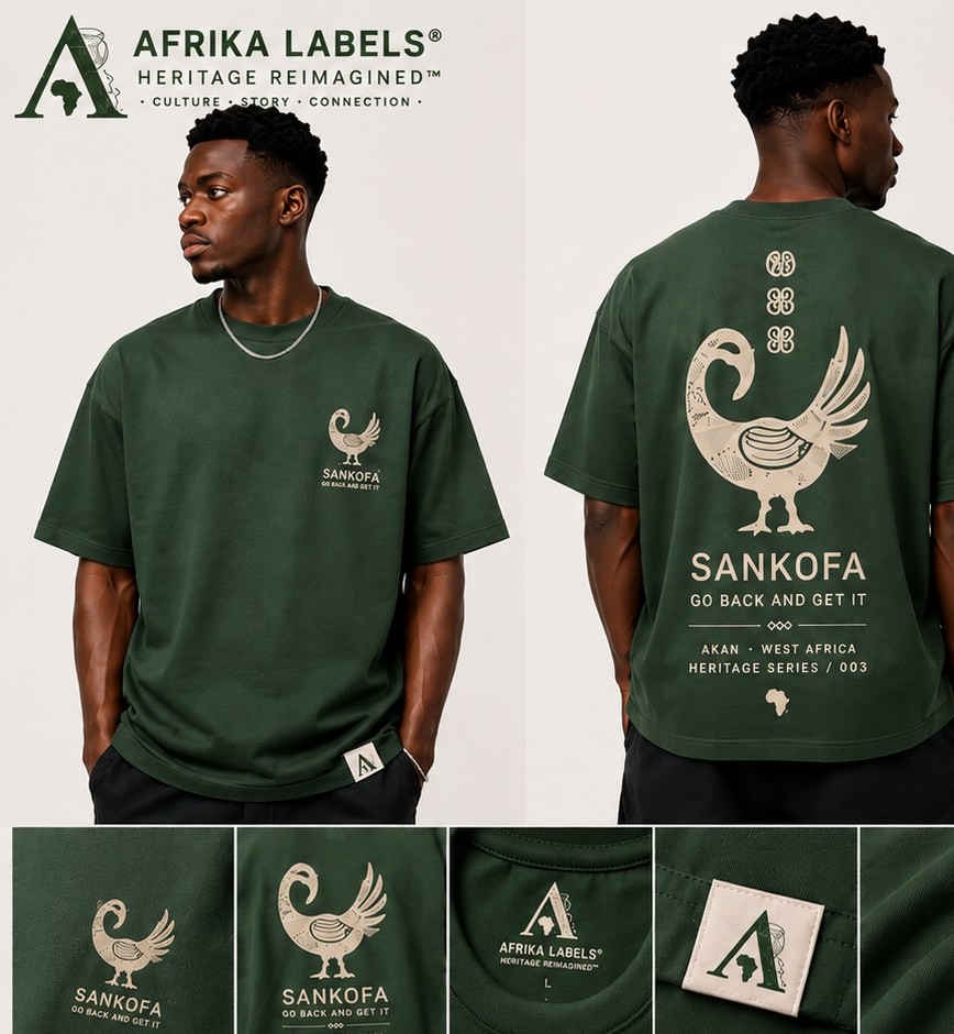 Sankofa Tee product concept board